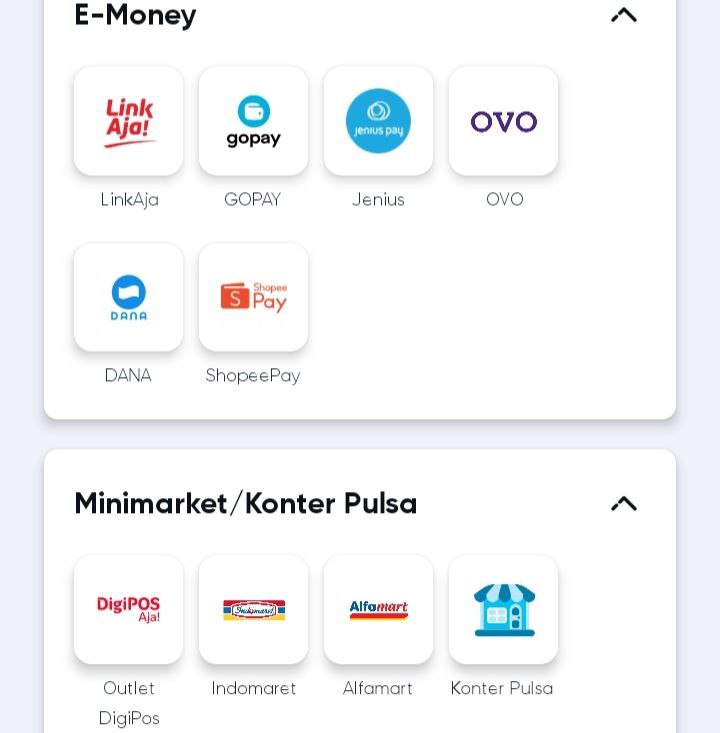 Sistem pembayaran yang fleksibel Pembayaran menggunakan E-money