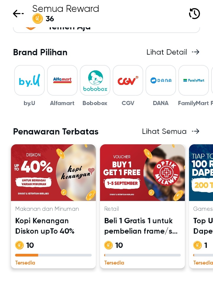 Penukaran U-coin Pembelian kuota atau pulsa akan mendapatkan u-coin
